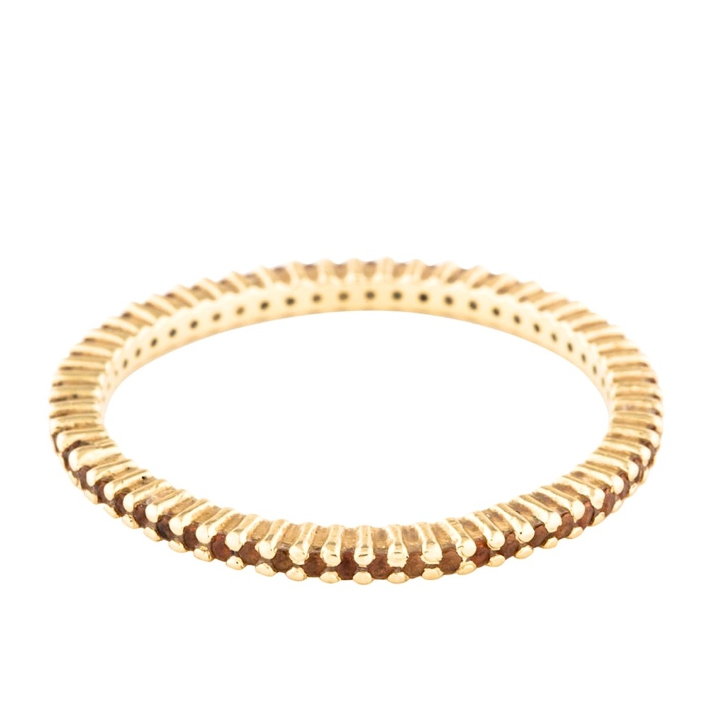 Premium Orange Sapphire 14k Eternity Band